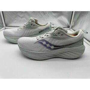 Saucony Triumph 22 Womens Running Shoes White Sage Purple S10964-245 Size 9